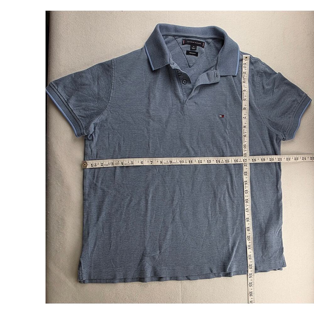Tommy Hilfiger Blue Polo Regular Fit Shirt Size M - Picture 3 of 14